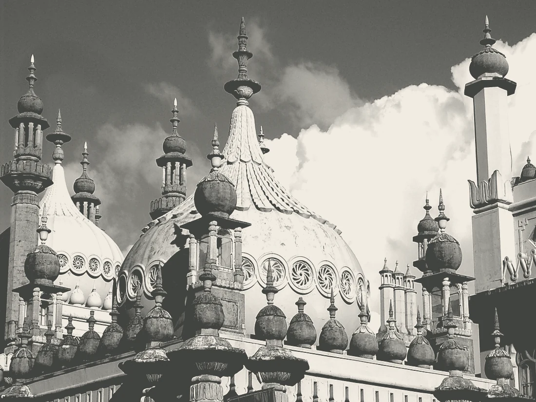 Architectural plate-style image of the Royal Pavilion